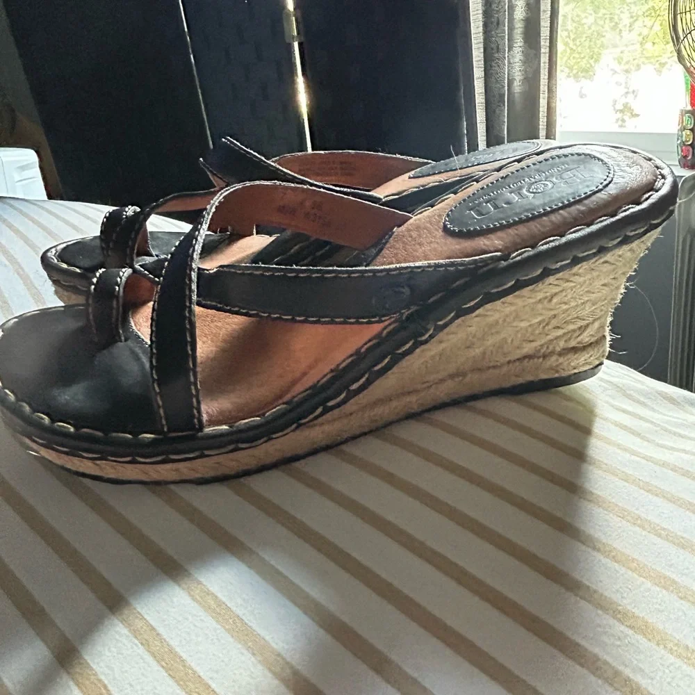 Born Dark Brown Leather Sandals